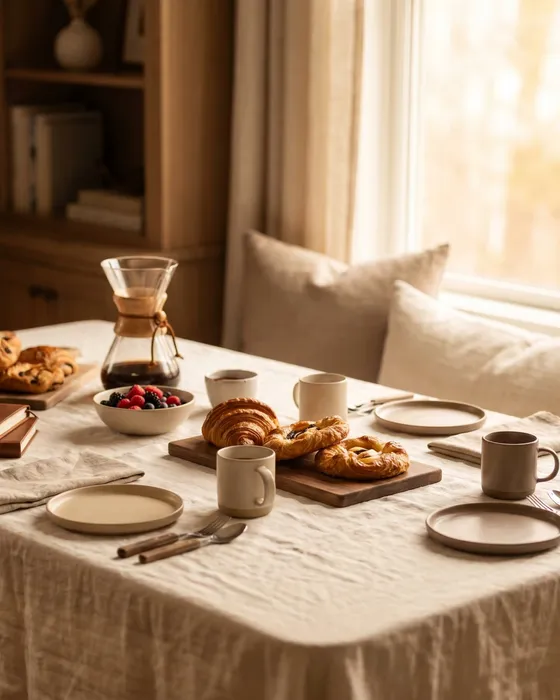 Petit-déjeuner et déjeuner traiteur raffinés servis en petit comité pendant la formation